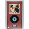 Image 1 : Framed Fat's Domino "Blueberry Hill" 45 rpm record, appears to be hand signed with COA