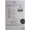 Image 2 : 14kt yellow gold, amethyst gemstone and diamond earrings. Set with two 1.50ct emerald cut amethyst g