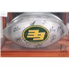 Image 2 : Team signed silver Edmonton Eskimos football in display case