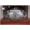 Image 2 : Team signed CFL Edmonton Eskimos football in display case