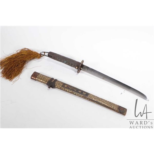 Imperial Japanese Army dagger 17 3/4  with sheath and pommel