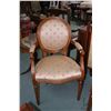 Image 1 : Pair of cameo back open arm parlour chairs with reeded supports and new upholstery