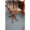 Image 3 : Three Regency mahogany parlour tables including double pedestal coffee table and pair of matching si