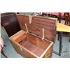 Image 2 : Semi contemporary east African handmade wooden strong box with decorative brass accents and nail hea