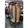 Image 1 : French style curved glass single door display cabinet with applied ormolu and one glass shelf and ro