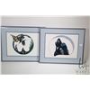 Image 1 : Two framed limited edition serigraph including a howling wolf 11/100 and a whale 6/100 both pencil s
