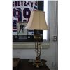Image 1 : Pair of modern twisted metal table lamps with shades