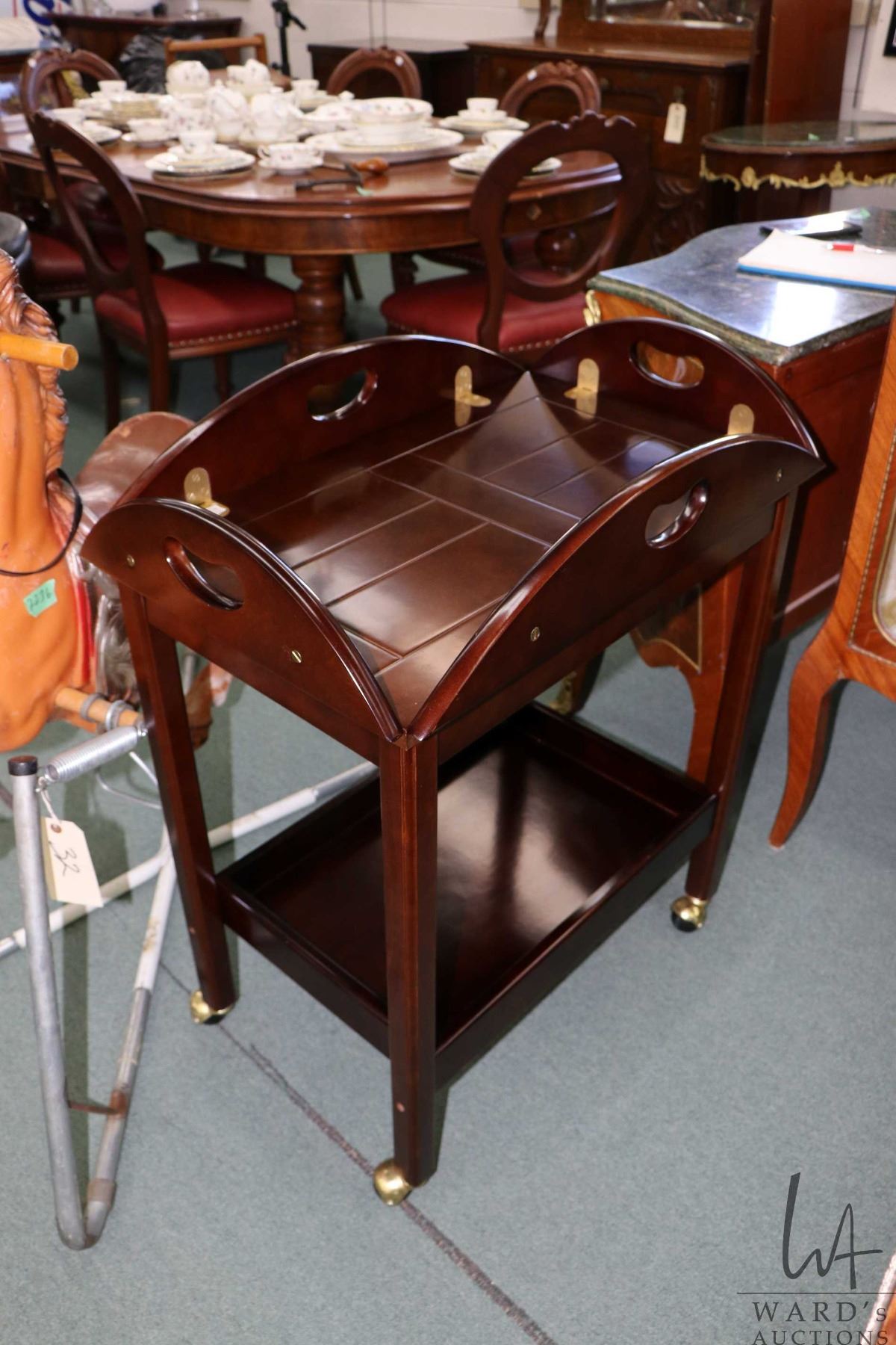 Semi contemporary Bombay Company butler style tea trolley with ...