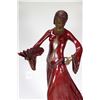 Image 2 : Vintage cold painted bronze figure on marble base "Dancer with Fan" by Demetre Chiparus, 18" in heig