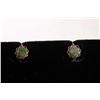 Image 2 : Three pairs of gold earrings including 14kt, 14kt set with jadeite and a pair of 10kt yellow gold ea