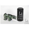 Image 1 : Jadeite polar bear, signed by artist, 6" in length