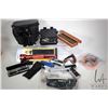 Image 1 : Box lot of outdoor survival items Angel Survival/ Tactical kit including compass, Gerber tree saw in