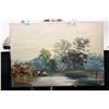 Image 3 : Two small original watercolour paintings including a colourful bridge scene signed by artist Hume Ni