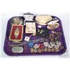 Image 1 : Tray lot of vintage and collectibles gent's jewellery including boxed cufflink/ tie pin sets, chains