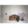 Image 1 : Vintage wood cased Emes chiming mantle clock with key, working at time of cataloguing plus two colou