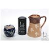 Image 1 : Two pieces of antique Doulton Lambeth pottery including Torquayware style jug 6" in height and cobal