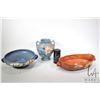 Image 1 : Selection of Roseville pottery including vintage round double handled Freesia bowl 11 1/2" in diamet