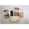 Image 1 : Selection of Deco era porcelains including two hand painted Myott & Sons pitchers, one 7 1/2" and on
