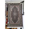 Image 1 : Quality fine weave wool area carpet with center medallion and delicately detailed floral design in c