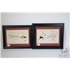 Image 1 : Two framed prints including "Polar at Bay" and "A Hunter and his Dogs" both pencil signed by artist 