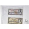 Image 3 : Selection of 1954 Canadian bank notes including one, two, five and twenty dollar denominations, in u