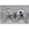 Image 1 : Two 2014 Canadian twenty dollar fine silver coins including "Linx" and "Snowman" both with original 