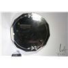 Image 1 : Vintage dodecagon shaped etched wall mirror, 24" in diameter. Note: Not available for shipping. Loca