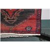 Image 2 : 100% handmade Iranian wool" Saveh" carpet runner with multiple medallions, blue and red background a