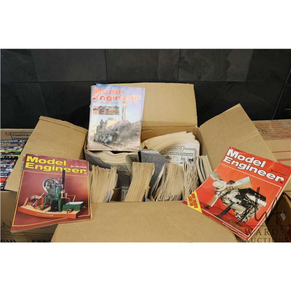 Box of vintage Model Engineering magazine, approximately 147 count. Note: Not available for shipping
