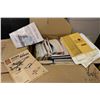 Image 1 : Box of vintage Model Engineering magazines, clock magazines and reference books on planes. Note: Not