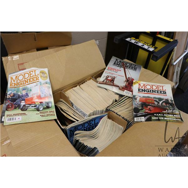 Box of vintage Model Engineering magazines approximately 147 count. Note: Not available for shipping