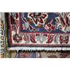 Image 2 : 100% handmade Iranian wool "Isfahan" area carpet with center medallion, red background, overall flor