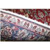Image 3 : 100% handmade Iranian wool "Isfahan" area carpet with center medallion, red background, overall flor