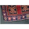 Image 2 : 100% handmade Iranian wool "Sarab" area runner with stylized tile design, royal blue background and 