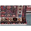 Image 2 : 100% handmade Iranian wool "Hamedan" carpet runner with center medallion, geometric stylized floral 