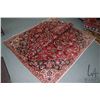 Image 1 : 100% handmade Iranian "Kashan"wool area carpet with center medallion, red background and overall flo