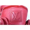 Image 25 : Pair of vintage red leather shoes marked "Louis Vuitton and Kanye West" Don red style, Size 8. Seria