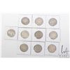 Image 2 : Ten Canadian fifty cent coins including 1957, 1958, 1960, 1961, 1962, two X 1964, 1965 and two X 196