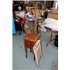 Image 1 : Mid 20th century single door smoker's cabinet, a wood and cast bridge lamp and a wood and brass "The