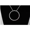Image 2 : 10kt white gold and diamond eternity circle pendant set with fifty brilliant white diamonds 1 1/4" i