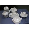 Image 1 : Noritake "White Brook" china dinnerware with servings for eight including dinner plates, side plates