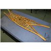 Image 1 : Pair of Canadian made G&V snow shoes with rawhide strings and rubber bindings, labeled 11 X 54, appe