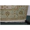 Image 2 : Quality wool area carpet with champagne background and highlights of robin's egg blue, sage etc. 72"