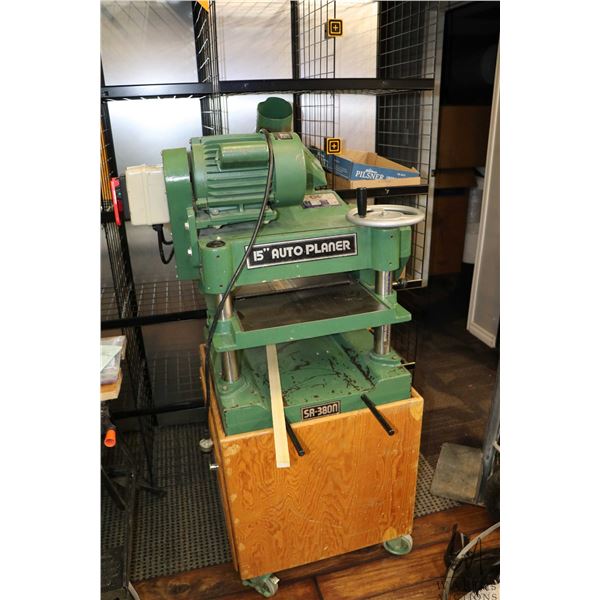 CAV 15" Auto planer, model SA 380N, 2 HP motor, 220 volts, serial no. 896190, includes newly install