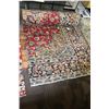 Image 1 : Large 100% Iranian hand knotted area carpet "Najatabad" with red background, overall floral design a