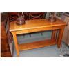 Image 1 : Modern Mission style oak single drawer console/ sofa table 28" high X 47" wide and 18" deep