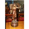 Image 1 : Pair of complimenting Spelter figures "Brises-Du- Sud par Rancoulet" each on a plinth and each 22" i