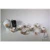 Image 1 : Selection of vintage Shelley bone china "Heather" including coffee pot, cream and sugar and six demi