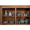 Image 1 : Two shelf lots of collectibles including Italian made dinnerware, bowls made in Portugal, Dansk coff