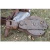 Image 8 : Antique Morris shop crane, note broken wheel mount and missng wheel, approximately 131" in height, i